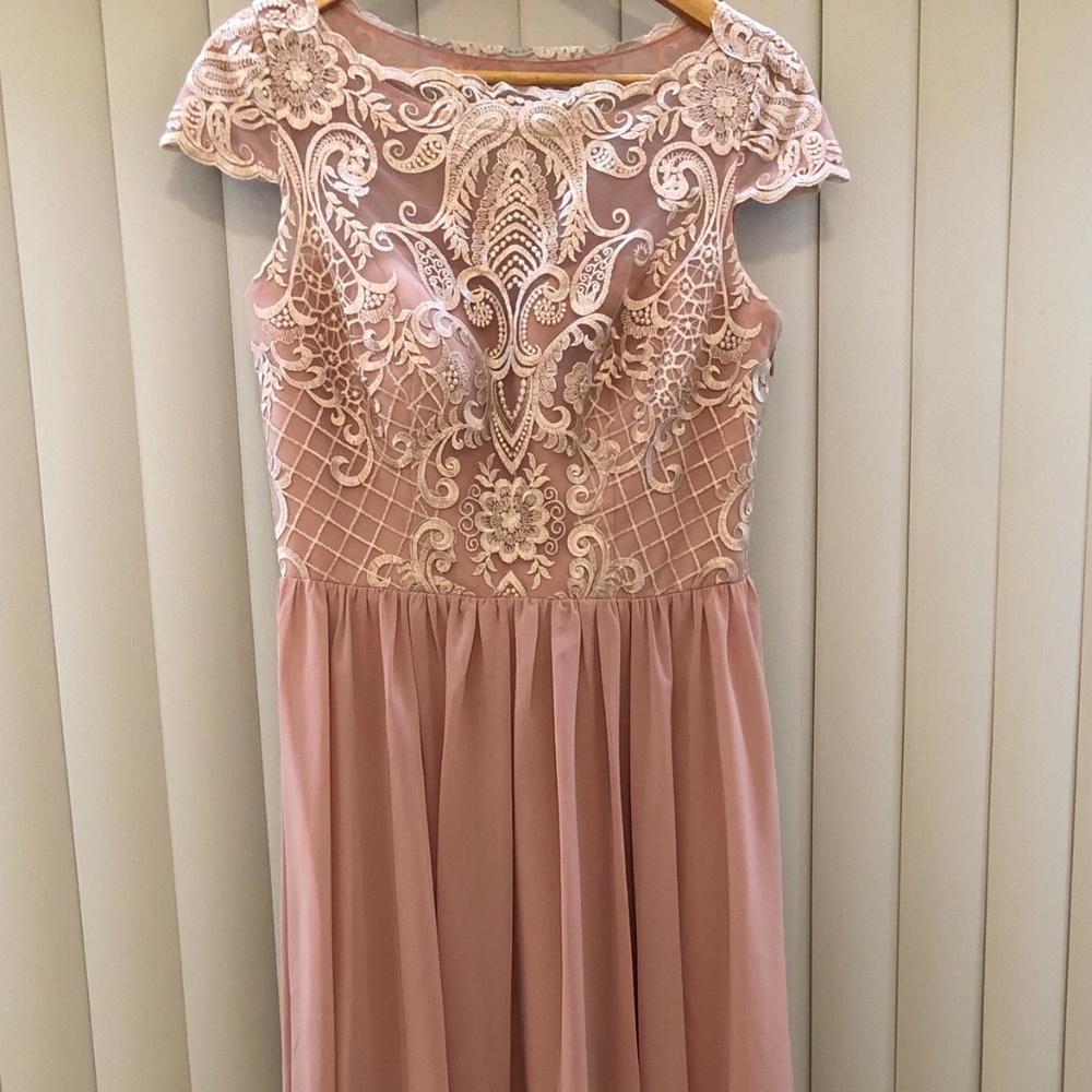 Lace bridesmaid dress or evening gown